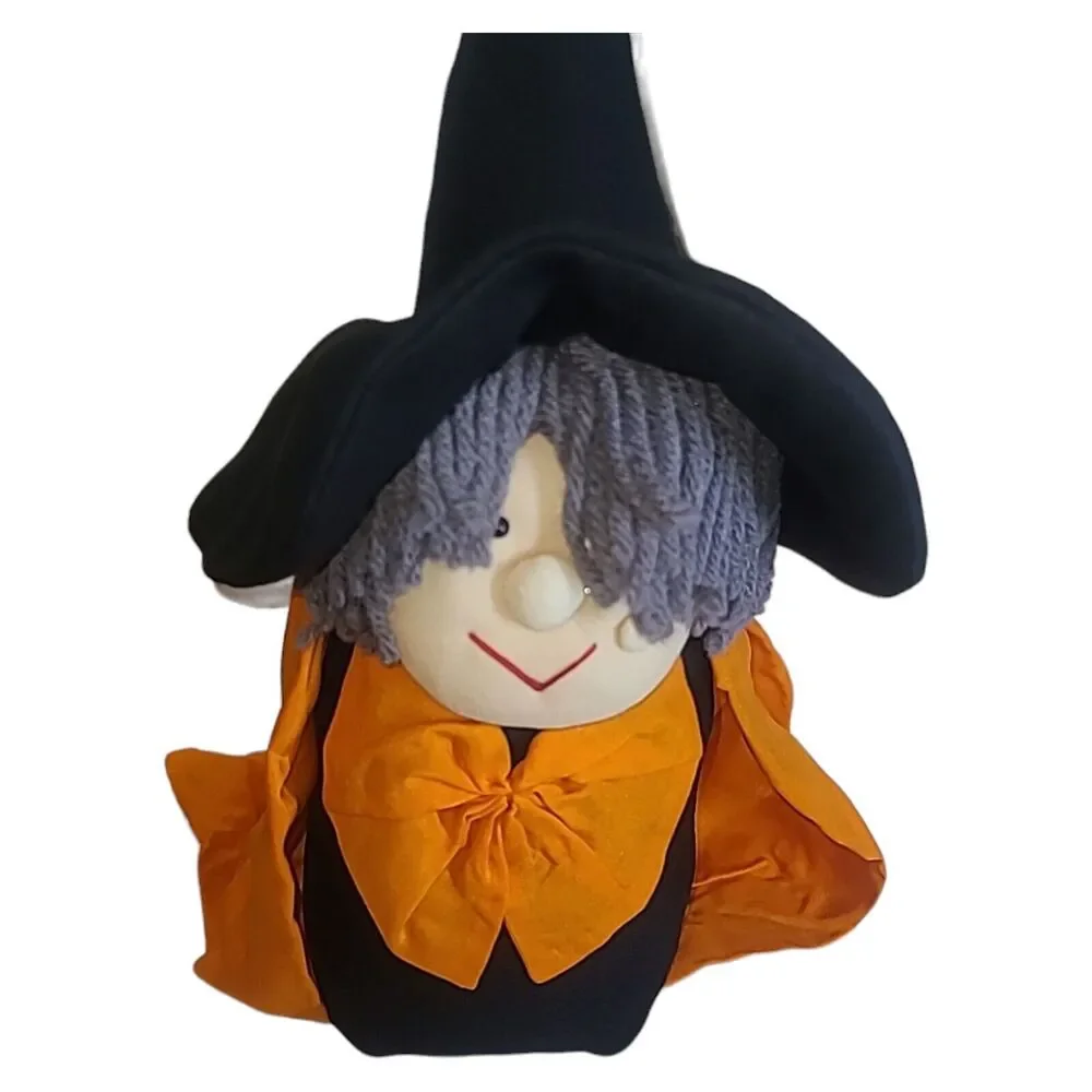 Vintage‎ Handmade Halloween Decor Witch Plush Doll 12